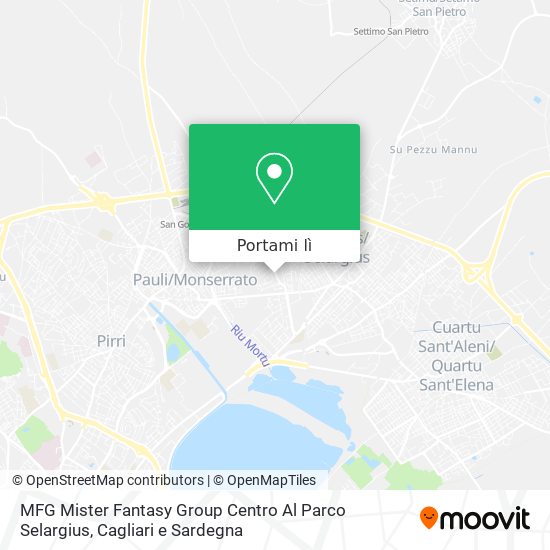 Mappa MFG Mister Fantasy Group Centro Al Parco Selargius