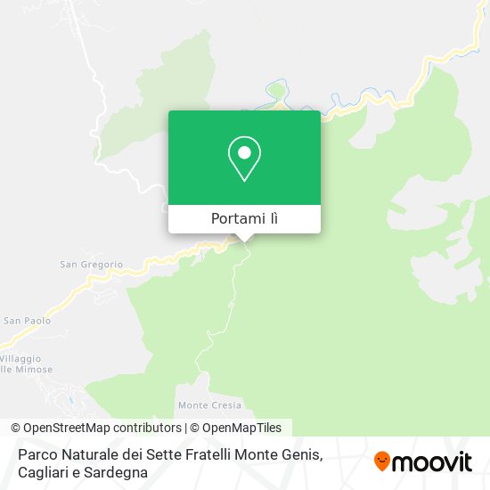 Mappa Parco Naturale dei Sette Fratelli Monte Genis