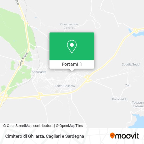 Mappa Cimitero di Ghilarza
