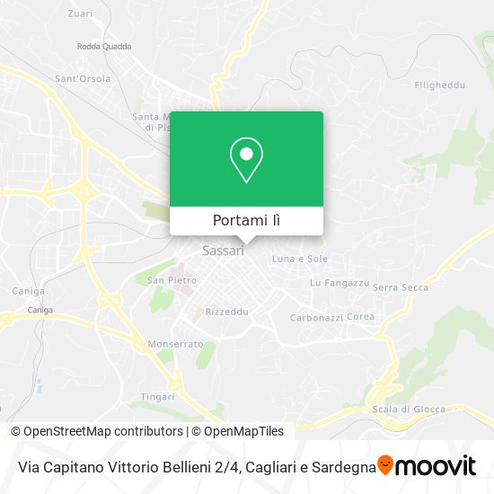 Mappa Via Capitano Vittorio Bellieni 2 / 4