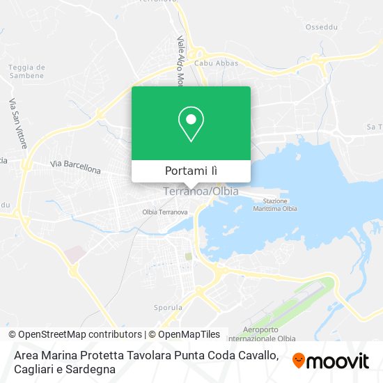 Mappa Area Marina Protetta Tavolara Punta Coda Cavallo