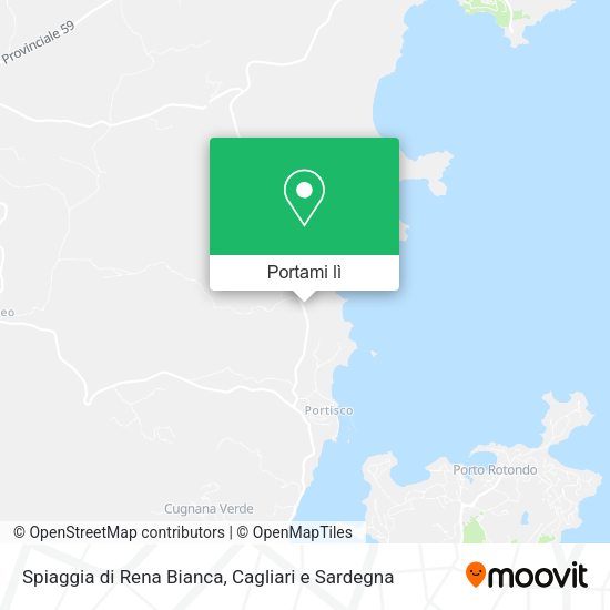 Mappa Spiaggia di Rena Bianca