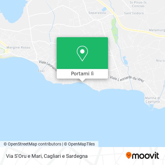 Mappa Via S'Oru e Mari