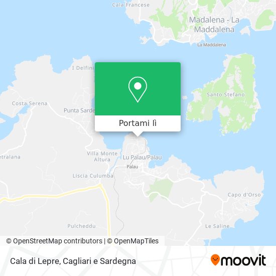 Mappa Cala di Lepre