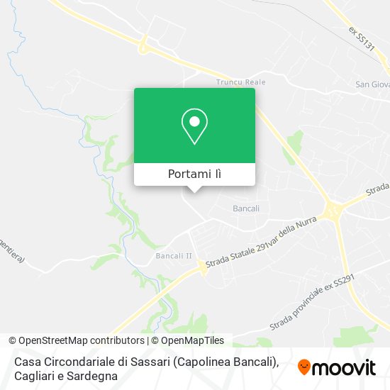 Mappa Casa Circondariale di Sassari (Capolinea Bancali)