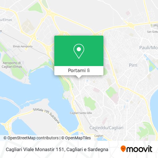 Mappa Cagliari Viale Monastir 151
