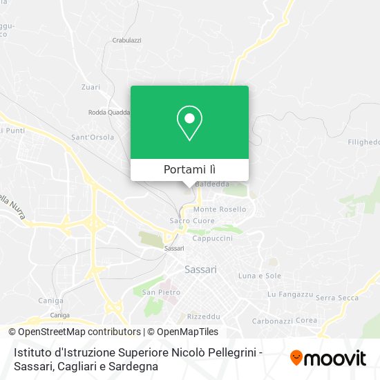 Mappa Istituto d'Istruzione Superiore Nicolò Pellegrini - Sassari