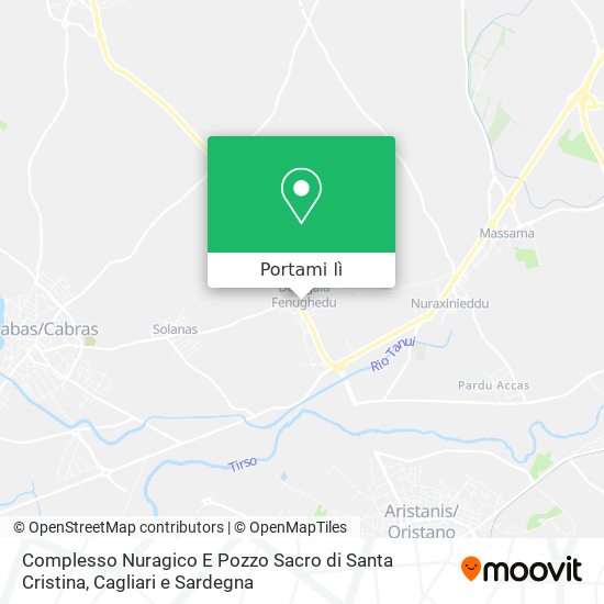 Mappa Complesso Nuragico E Pozzo Sacro di Santa Cristina