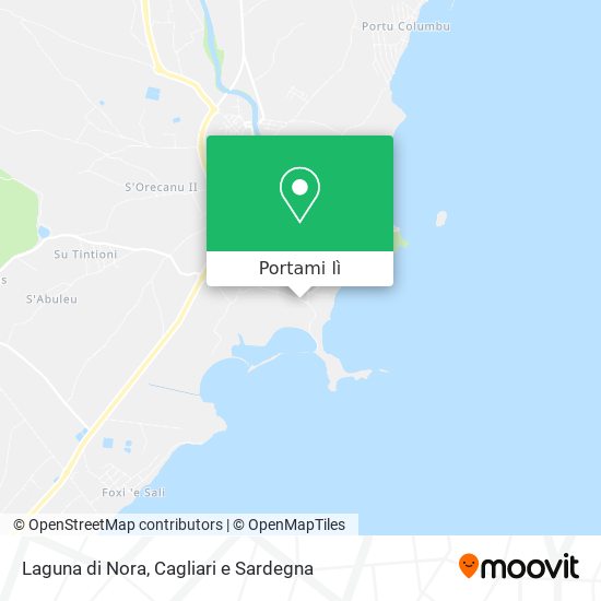 Mappa Laguna di Nora