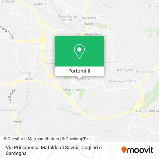Mappa Via Principessa Mafalda di Savoia