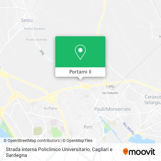 Mappa Strada interna Policlinico Universitario