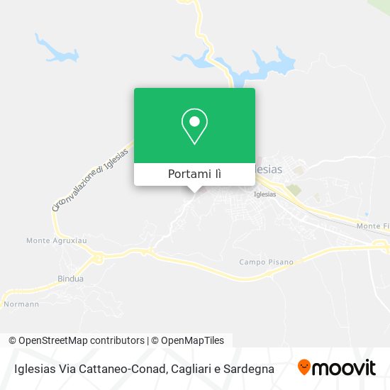 Mappa Iglesias Via Cattaneo-Conad