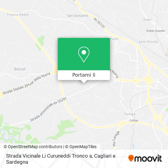 Mappa Strada Vicinale Li Curuneddi Tronco a