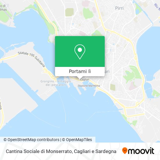Mappa Cantina Sociale di Monserrato