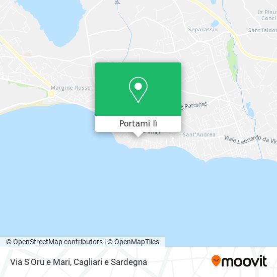 Mappa Via S'Oru e Mari
