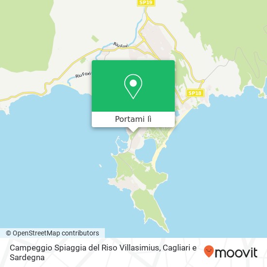 Mappa Campeggio Spiaggia del Riso Villasimius