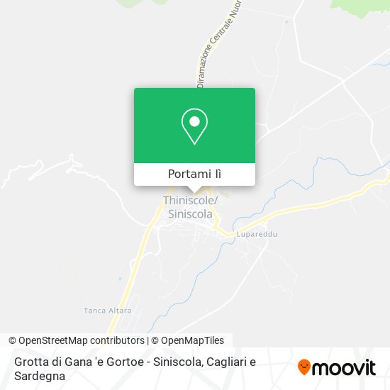 Mappa Grotta di Gana 'e Gortoe - Siniscola