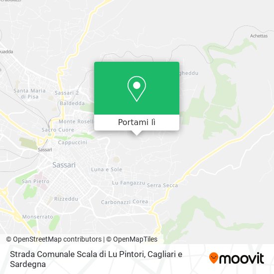 Mappa Strada Comunale Scala di Lu Pintori