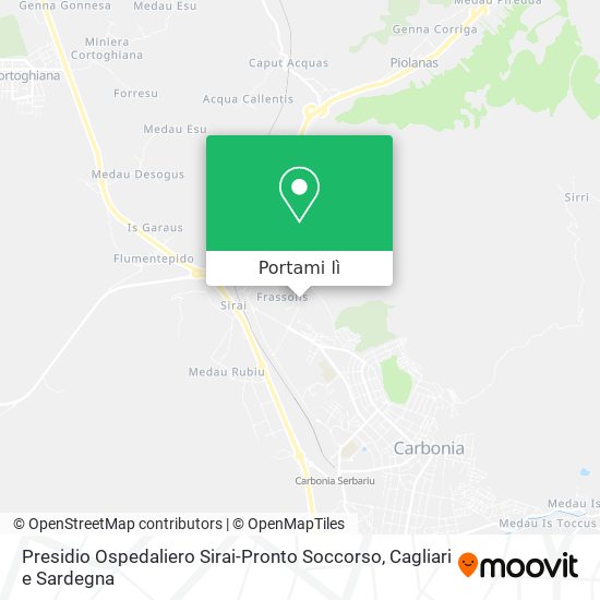Mappa Presidio Ospedaliero Sirai-Pronto Soccorso