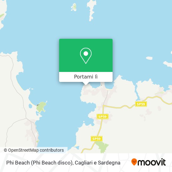 Mappa Phi Beach (Phi Beach disco)