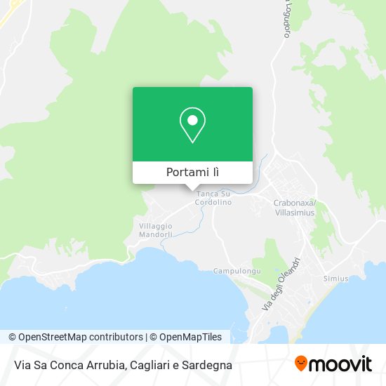 Mappa Via Sa Conca Arrubia