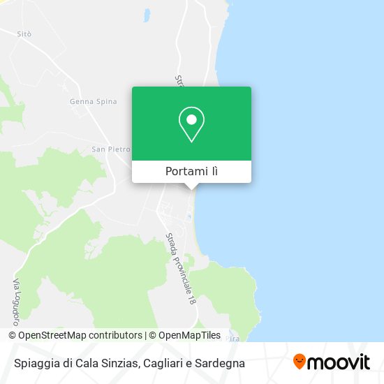 Mappa Spiaggia di Cala Sinzias