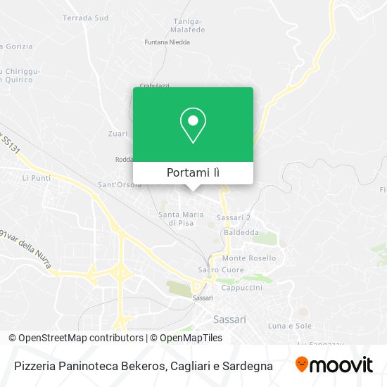 Mappa Pizzeria Paninoteca Bekeros