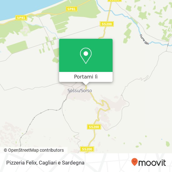 Mappa Pizzeria Felix, Via Fiorentina 07037 Sorso