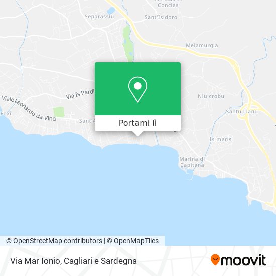 Mappa Via Mar Ionio