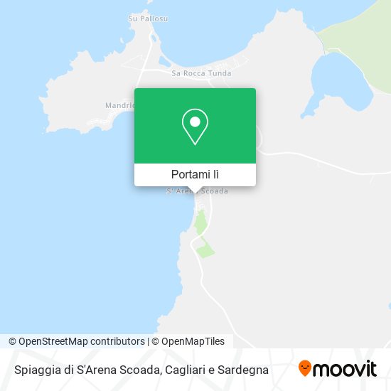 Mappa Spiaggia di S'Arena Scoada