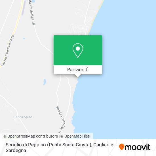 Mappa Scoglio di Peppino (Punta Santa Giusta)