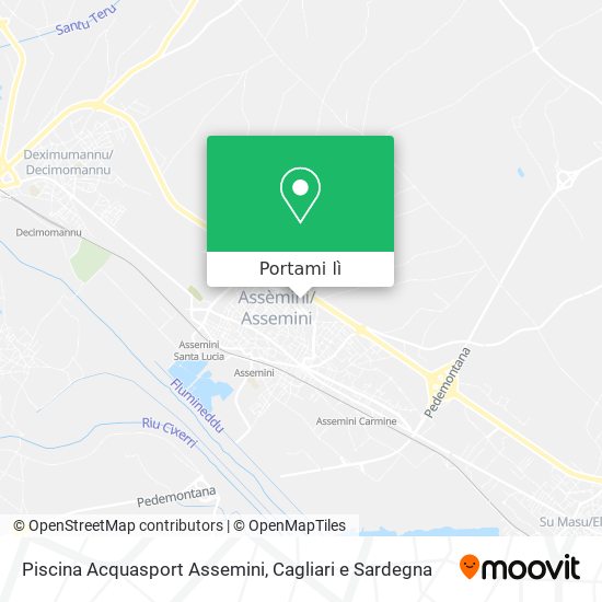 Mappa Piscina Acquasport Assemini