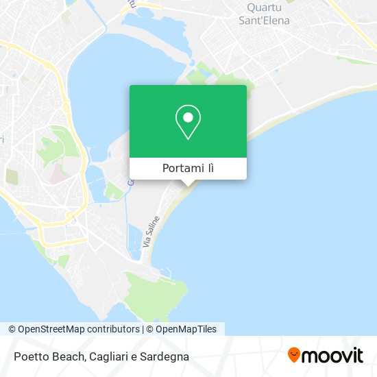 Mappa Poetto Beach