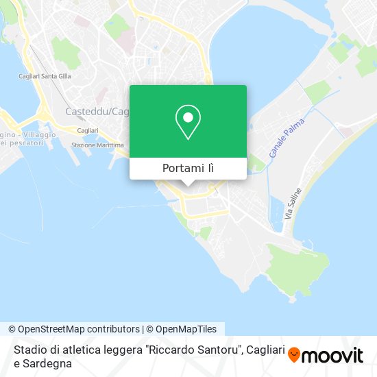 Mappa Stadio di atletica leggera "Riccardo Santoru"