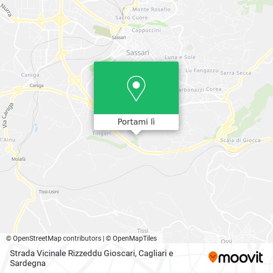 Mappa Strada Vicinale Rizzeddu Gioscari