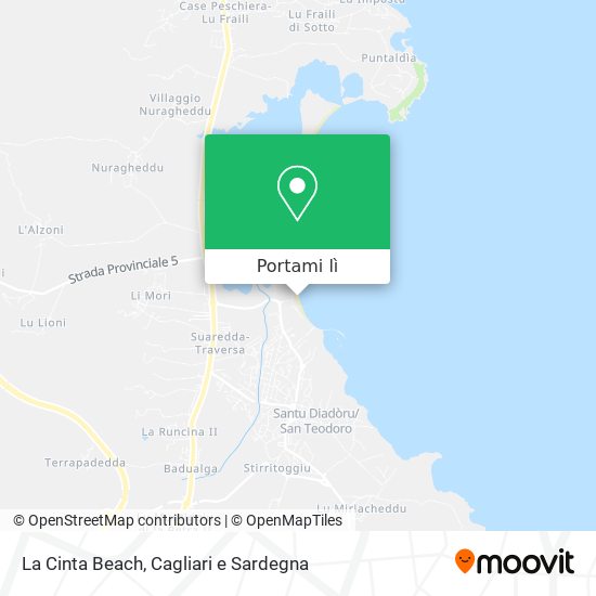 Mappa La Cinta Beach
