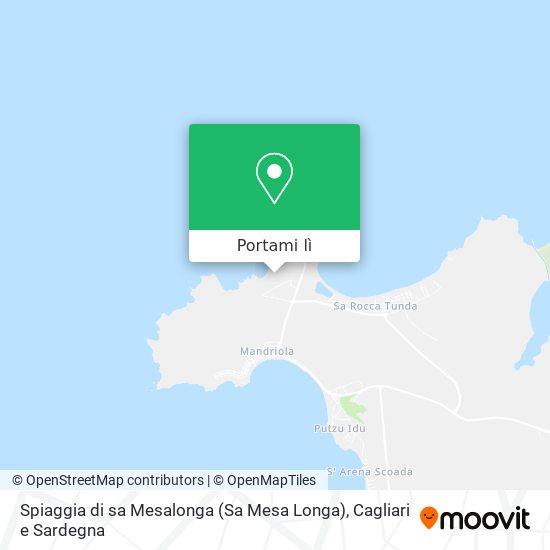 Mappa Spiaggia di sa Mesalonga (Sa Mesa Longa)