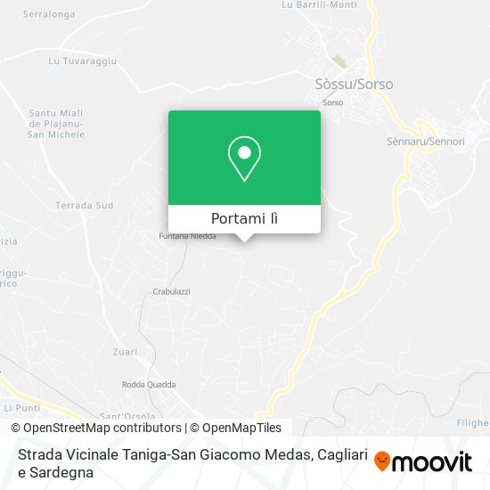 Mappa Strada Vicinale Taniga-San Giacomo Medas