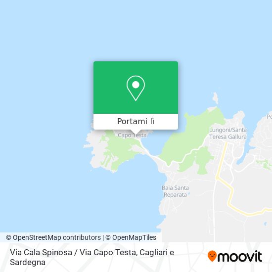 Mappa Via Cala Spinosa / Via Capo Testa