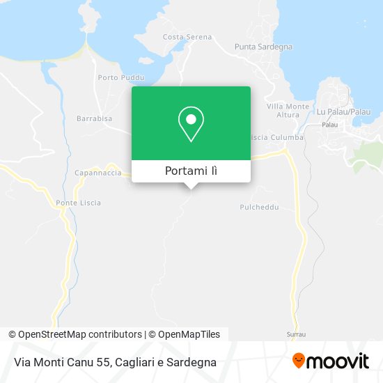 Mappa Via Monti Canu 55