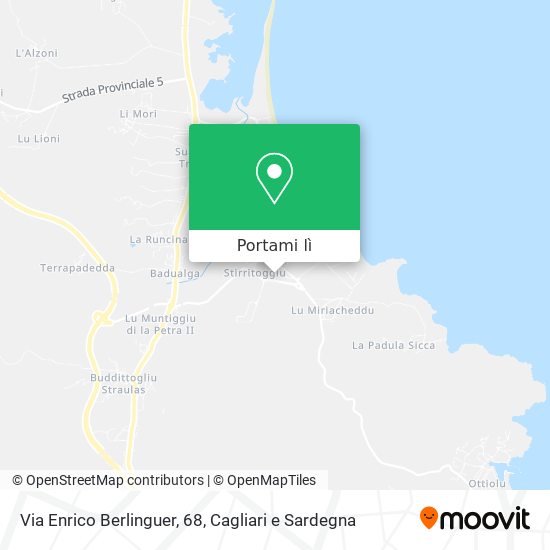 Mappa Via Enrico Berlinguer, 68