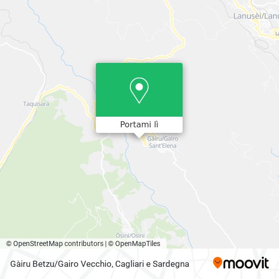 Mappa Gàiru Betzu/Gairo Vecchio