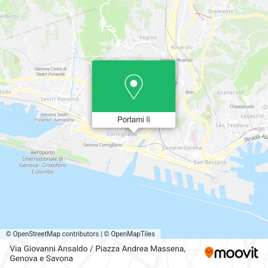 Mappa Via Giovanni Ansaldo / Piazza Andrea Massena