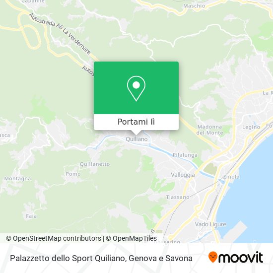Mappa Palazzetto dello Sport Quiliano