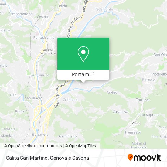 Mappa Salita San Martino