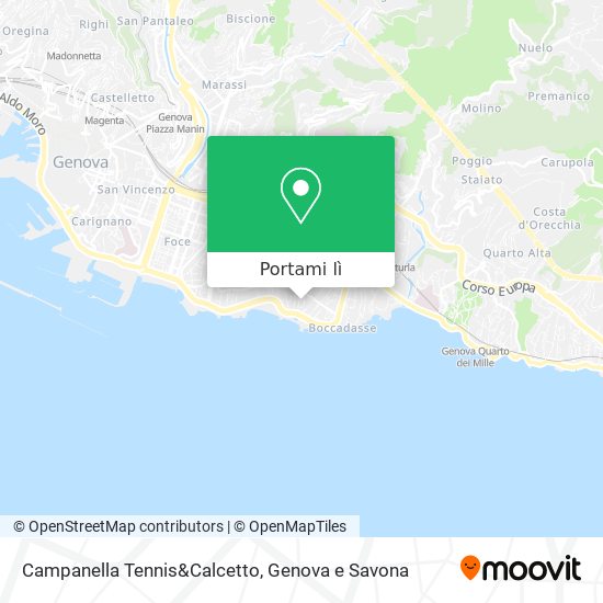 Mappa Campanella Tennis&Calcetto