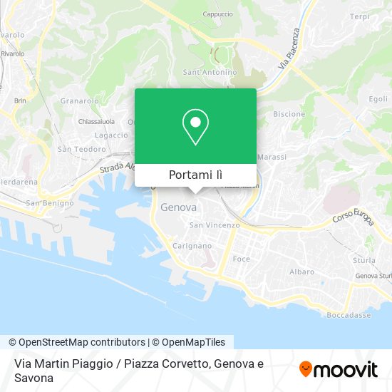 Mappa Via Martin Piaggio / Piazza Corvetto