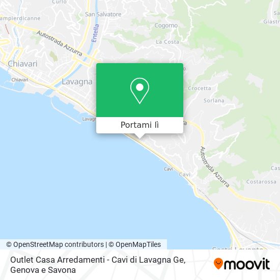 Mappa Outlet Casa Arredamenti - Cavi di Lavagna Ge