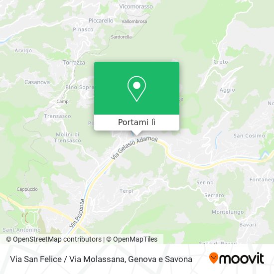 Mappa Via San Felice / Via Molassana