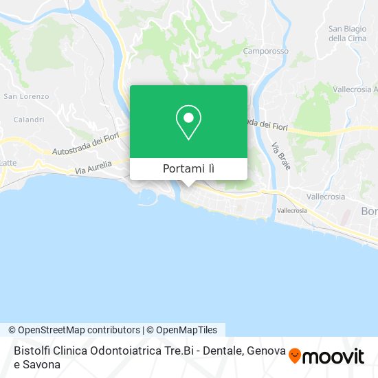 Mappa Bistolfi Clinica Odontoiatrica Tre.Bi - Dentale